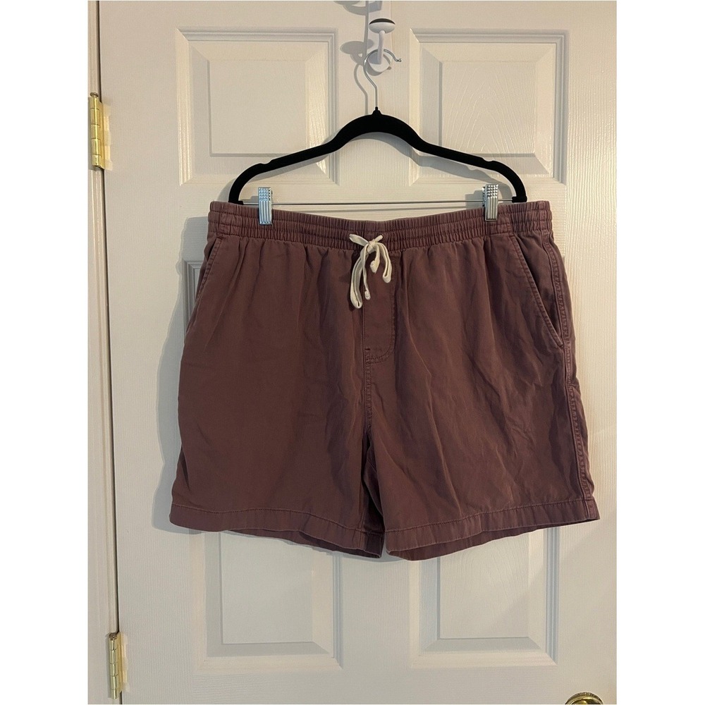 J.Crew Garment Dyed Casual Drawstring Shorts Men's XL Mauve Beach Coastal
